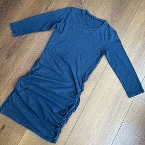 lululemon athletica Navy Long Sleeve Ruched Bottom Dress